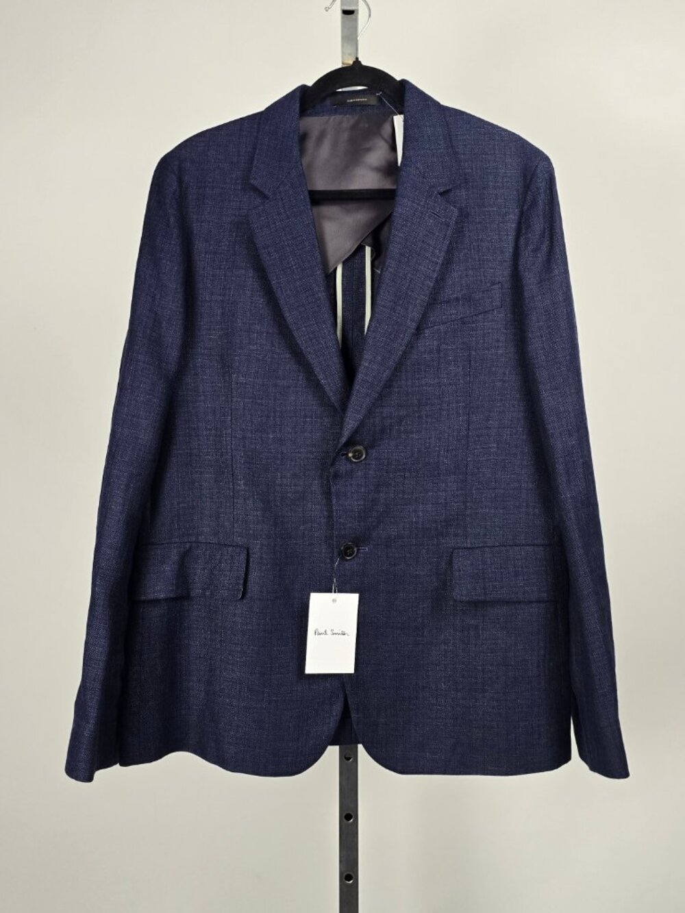 Paul Smith Navy Textured Two Button Blazer – NWT Size 42